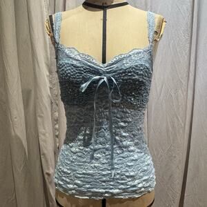 Ann Ferriday VTG Seamed Sequin Cup Lace Fairy Coquette Cami S/M NWT